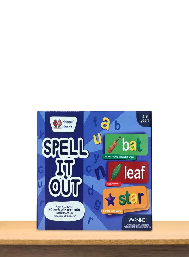 HappyHands Happy Hands Preschool Learning Activity - Spell It Out | Boost Vocabulary & Spelling for Kids Ages 4,5,6,7 | Interactive Learning Game,Hands-On Development | Gift for Early Literacy Skill - Image 1